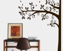 Tall Half Tree Wall Decal - Nursery Vinyl Tree Art Stickers